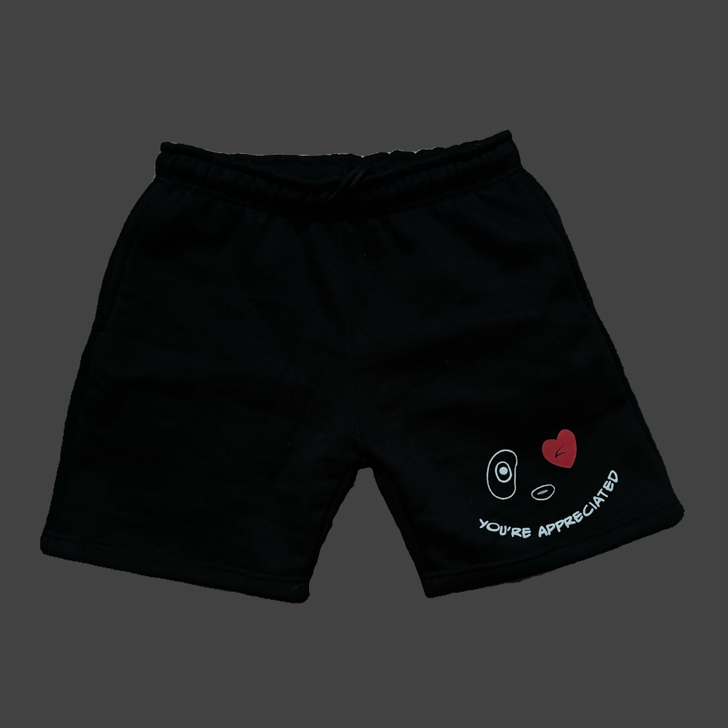 YATHEPANDA Hoodie Shorts Set (Black/Red)