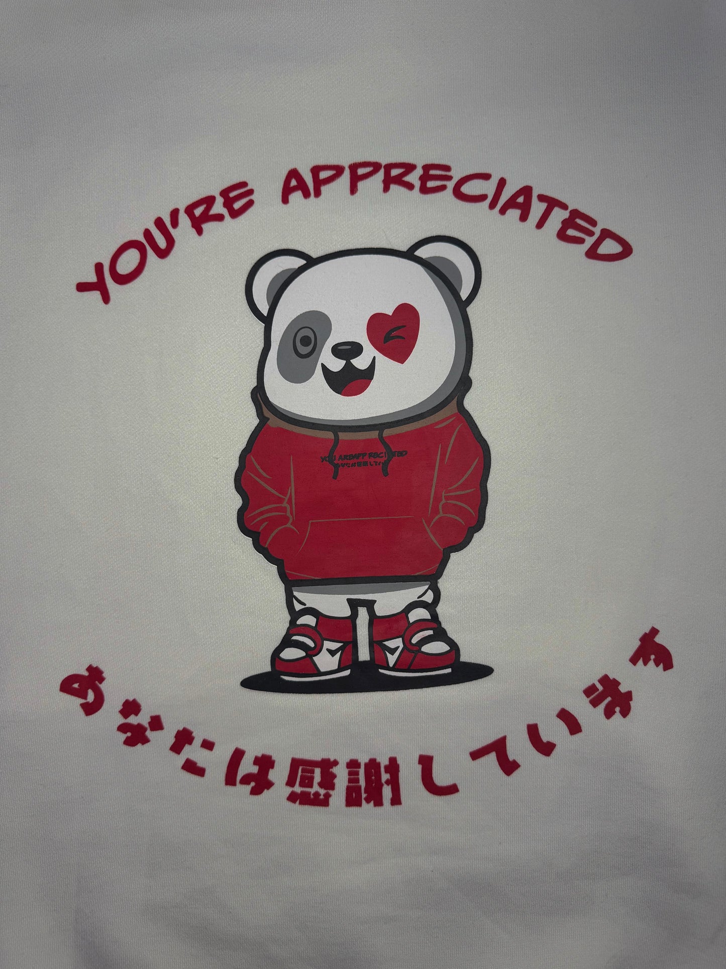 YATHEPANDA Hoodie(White/Red)